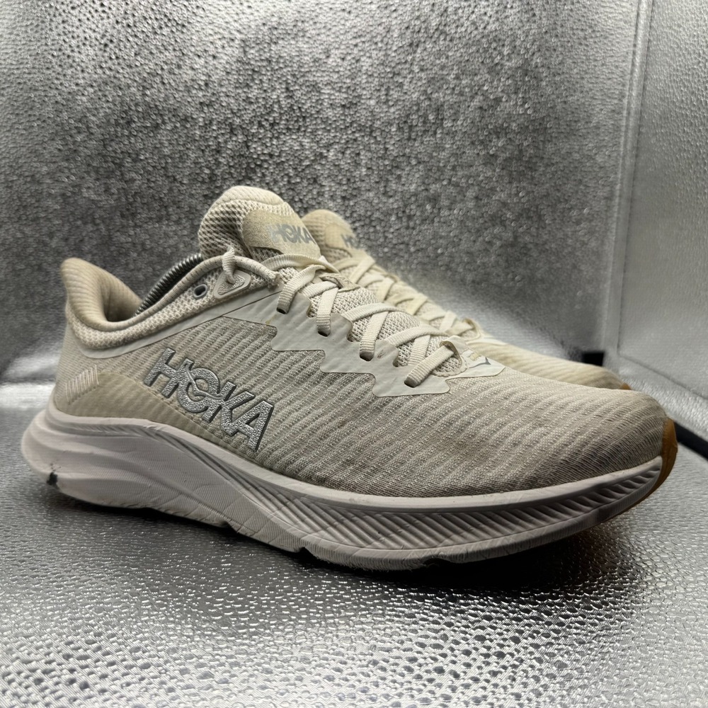 Size 10.5 Hoka One One Solimar Men White Excellent Running Shoes 1123074